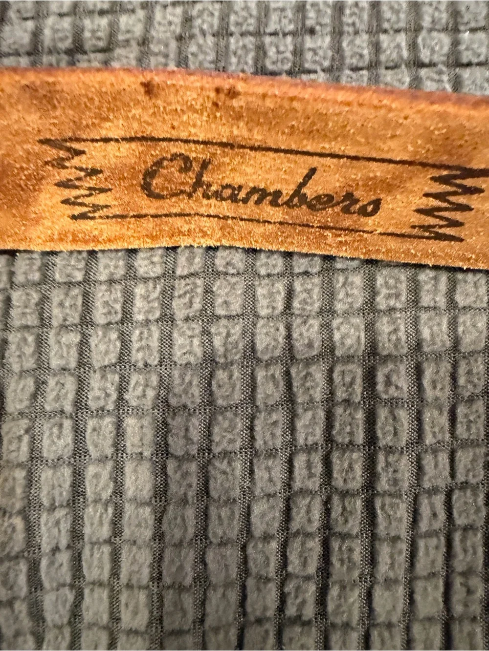 Chambers Brown/Tan Hand Tooled Leather Western Belt Silver Buckle Size 36 NWOTS!